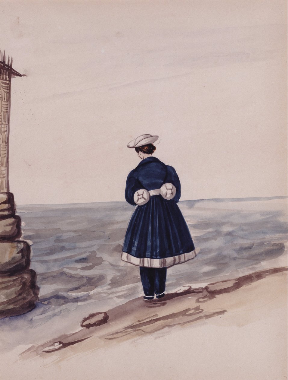 Dame badet in Chorrillos von Francisco Fierro