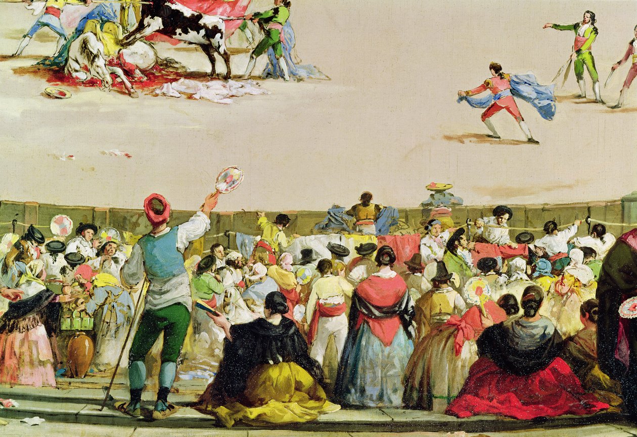 Der Stierkampf (Detail des Vordergrunds) von Francisco de Goya