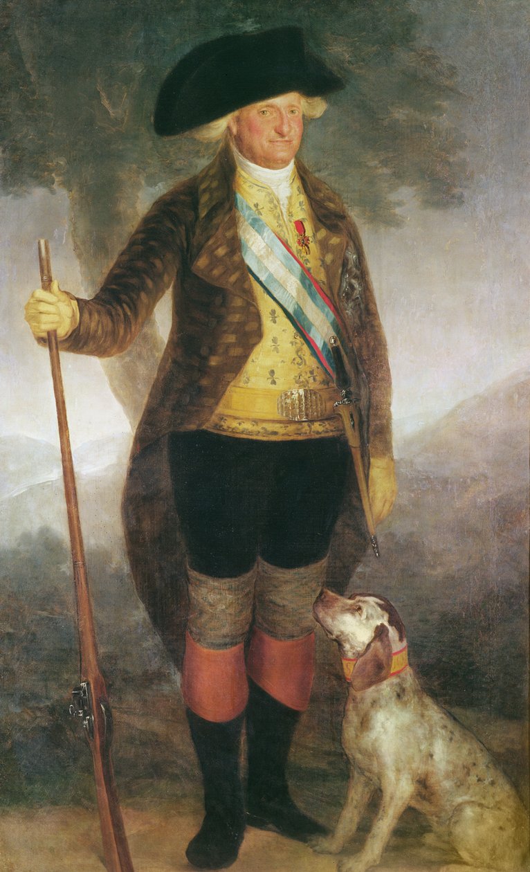 Porträt von König Karl IV. von Spanien auf der Jagd von Francisco de Goya