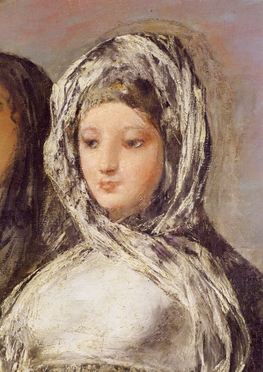Der Brief oder Die jungen Mädchen (Detail) von Francisco de Goya