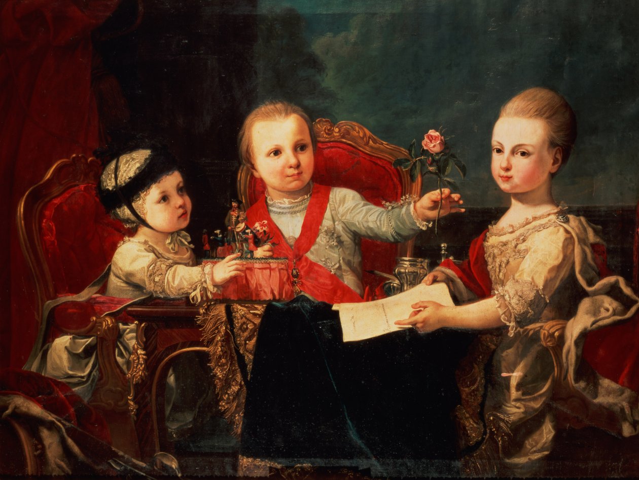 Drei Prinzen, Kinder von Karl III. von Francisco de la Traverse