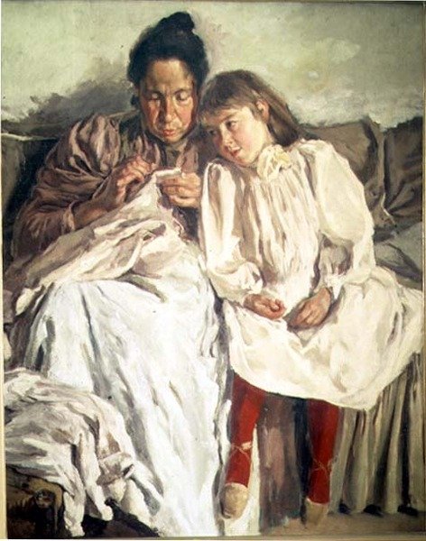 Eine Mutter und ihre Tochter von Francisco Gimeno y Arasa