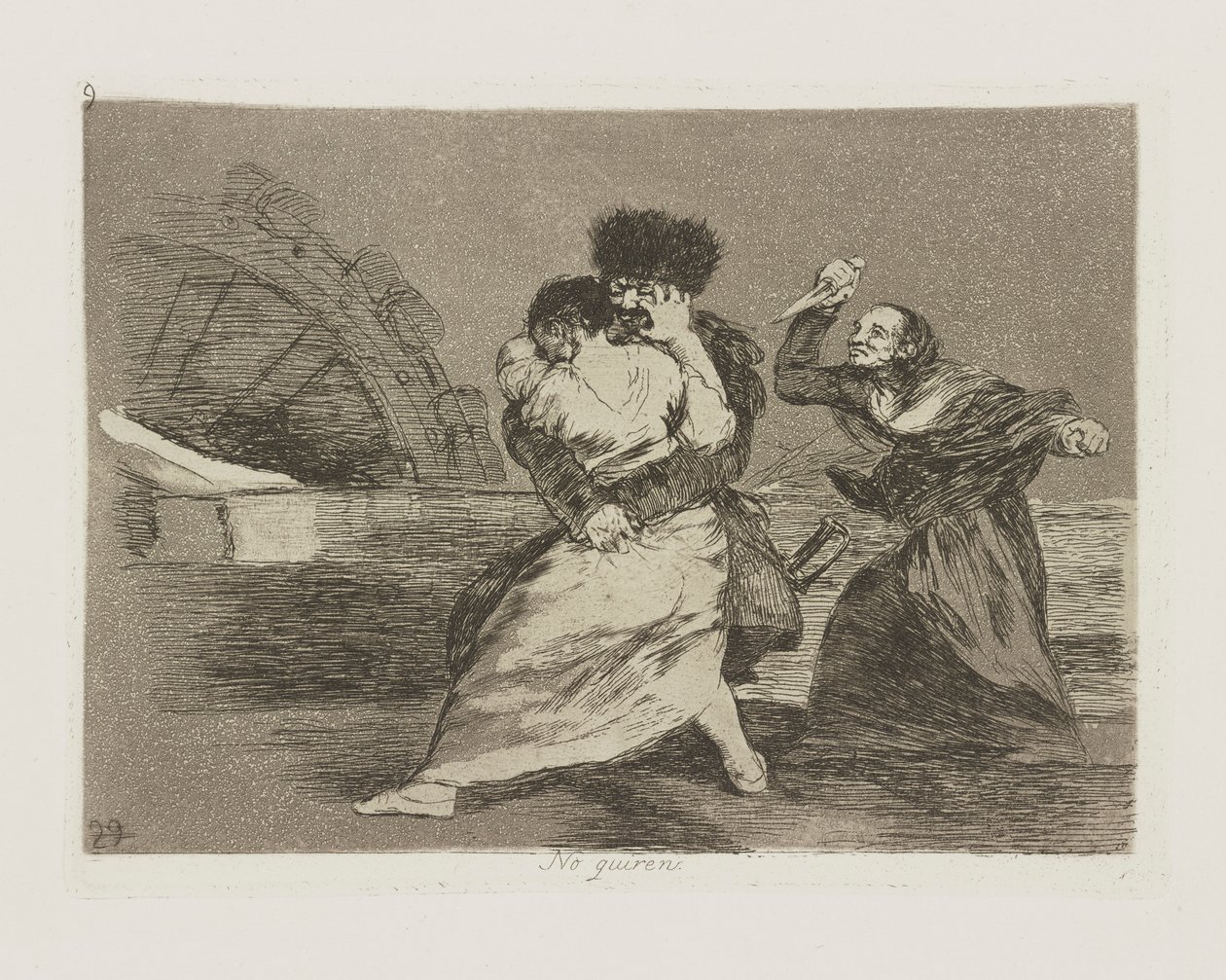 No quieren. (Sie wollen nicht) von Francisco de Goya