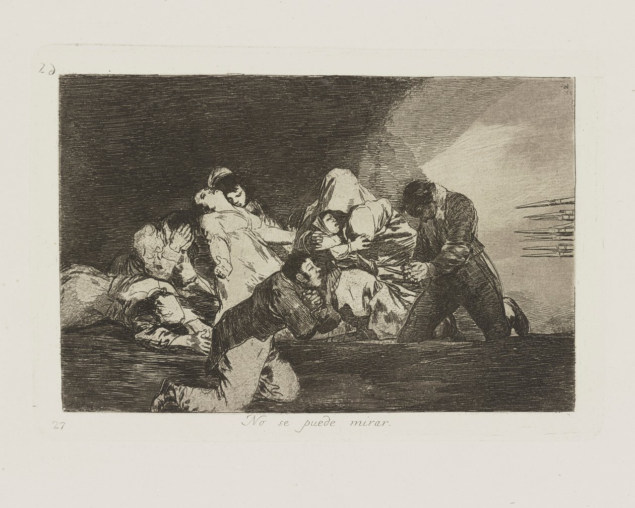 No se puede mirar. (Man kann nicht schauen) von Francisco de Goya