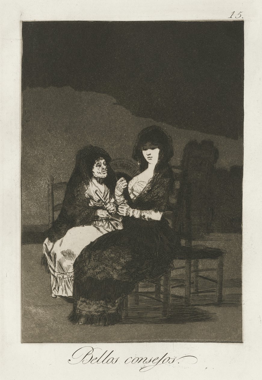 Hübsche Lehren von Francisco de Goya
