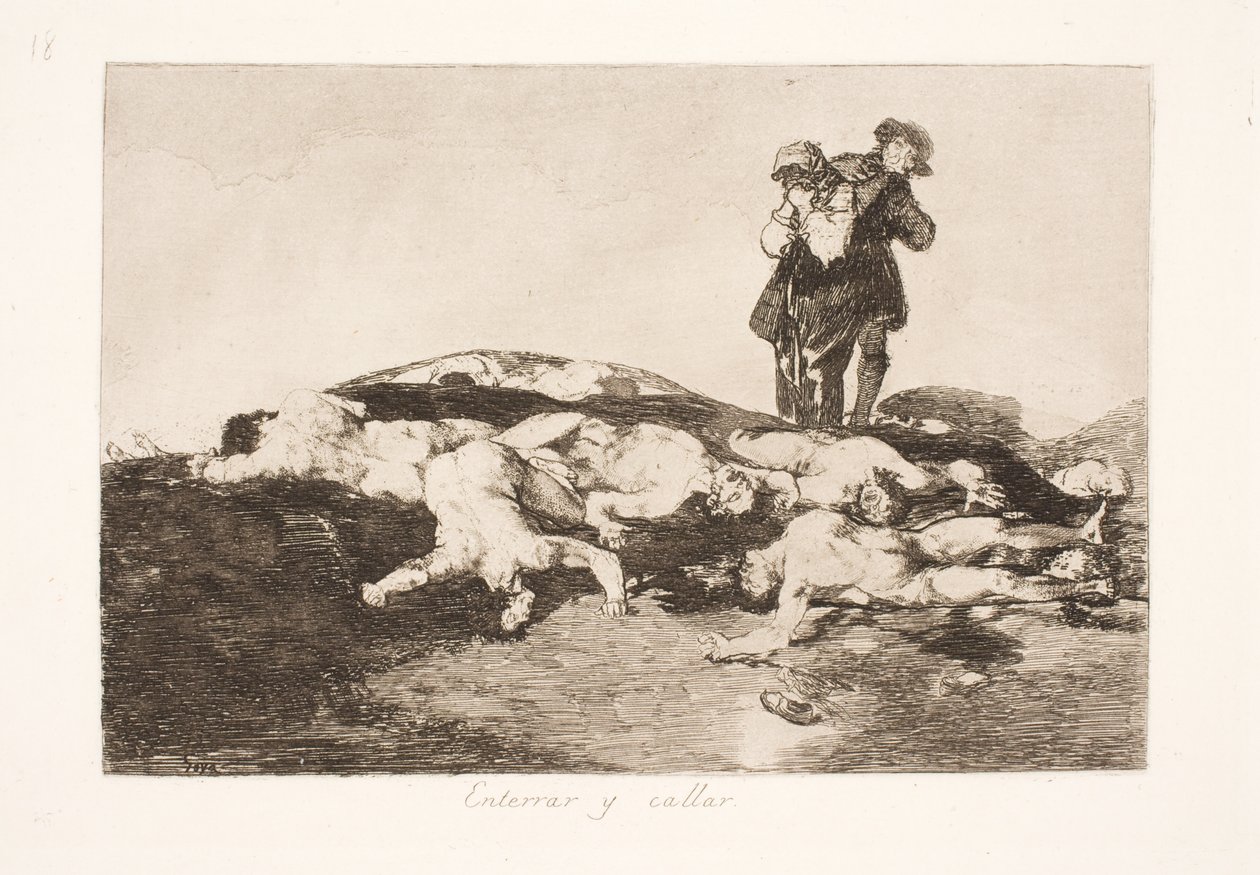 Seine Toten begraben und schweigen (18) von Francisco de Goya