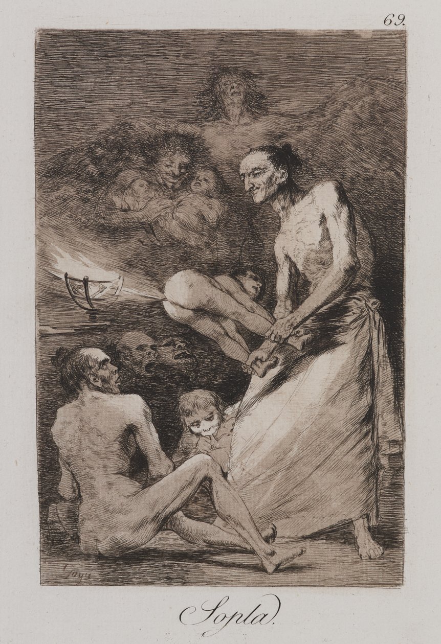 Blasen (Sopla) von Francisco de Goya