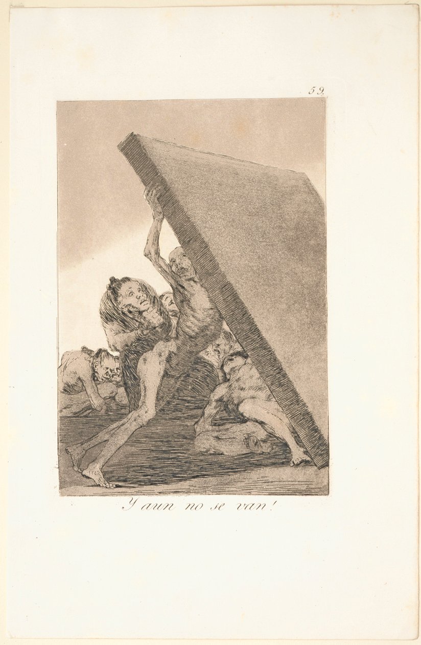 Caprichos: Und trotzdem gehen sie nicht! von Francisco de Goya