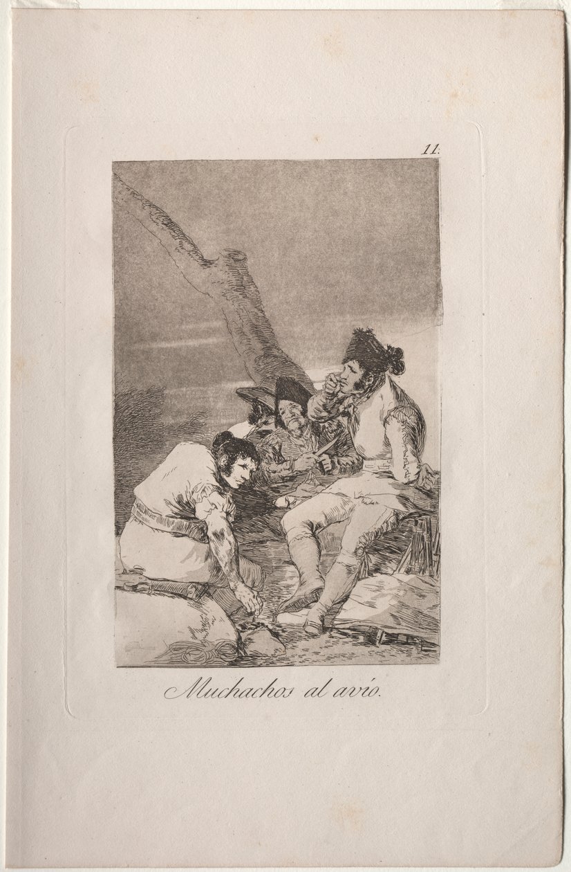 Caprichos: Jungs machen sich bereit. von Francisco de Goya
