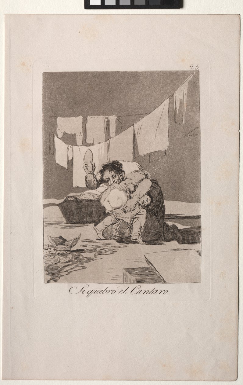 Caprichos: Ja, er hat den Topf zerbrochen. von Francisco de Goya