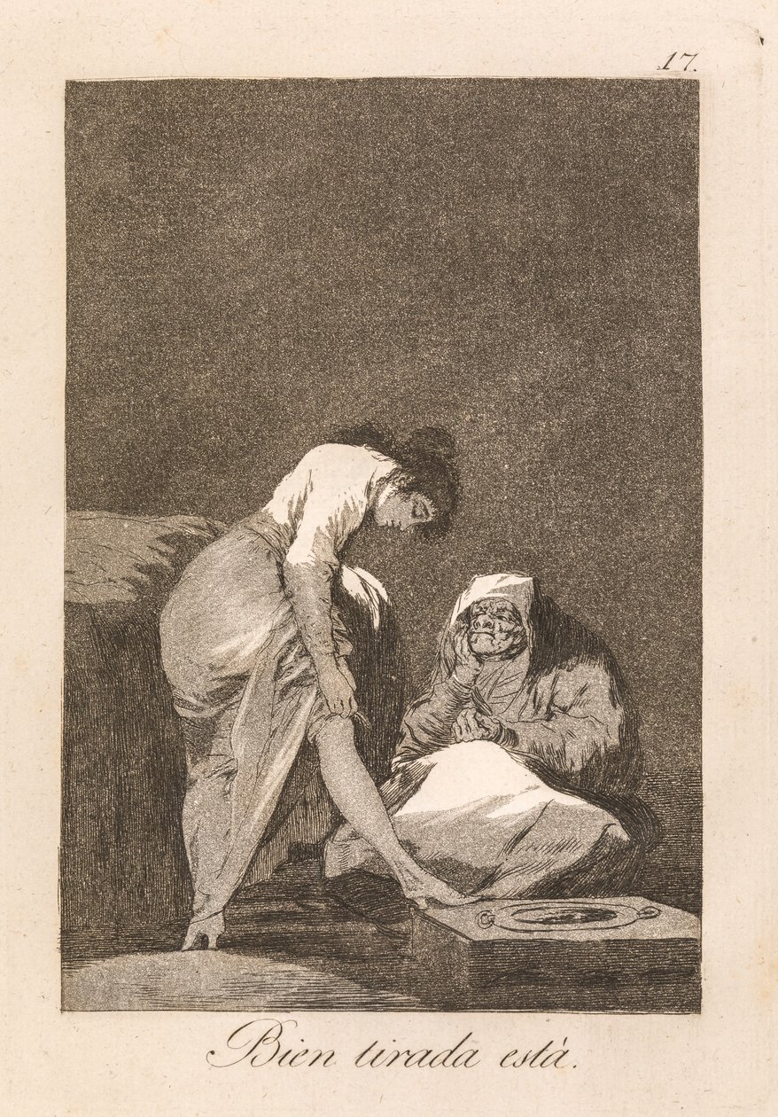 Er sitzt! von Francisco de Goya