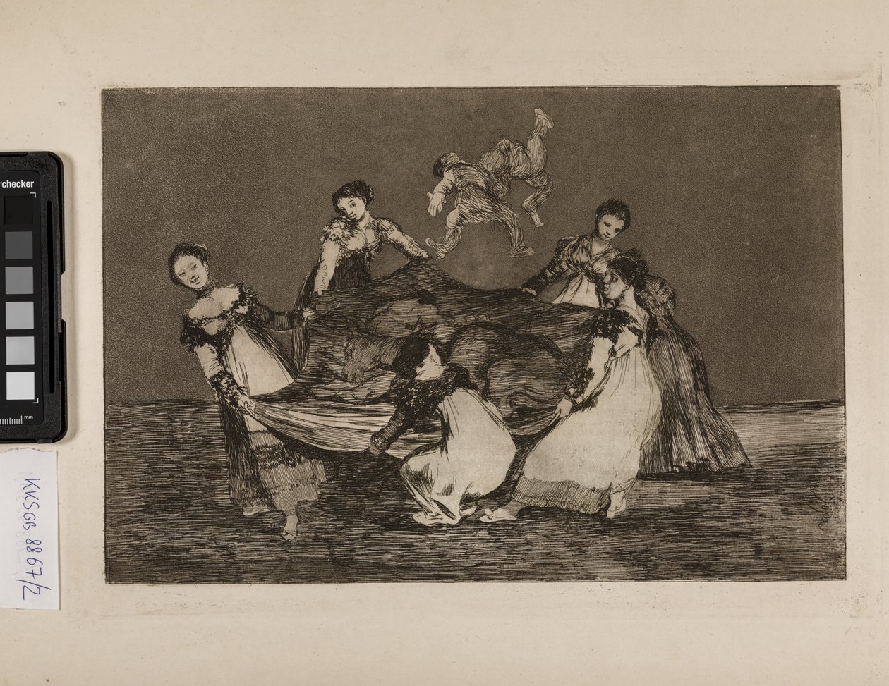 Weibliche Torheit (Schwerer als ein Esel) von Francisco de Goya
