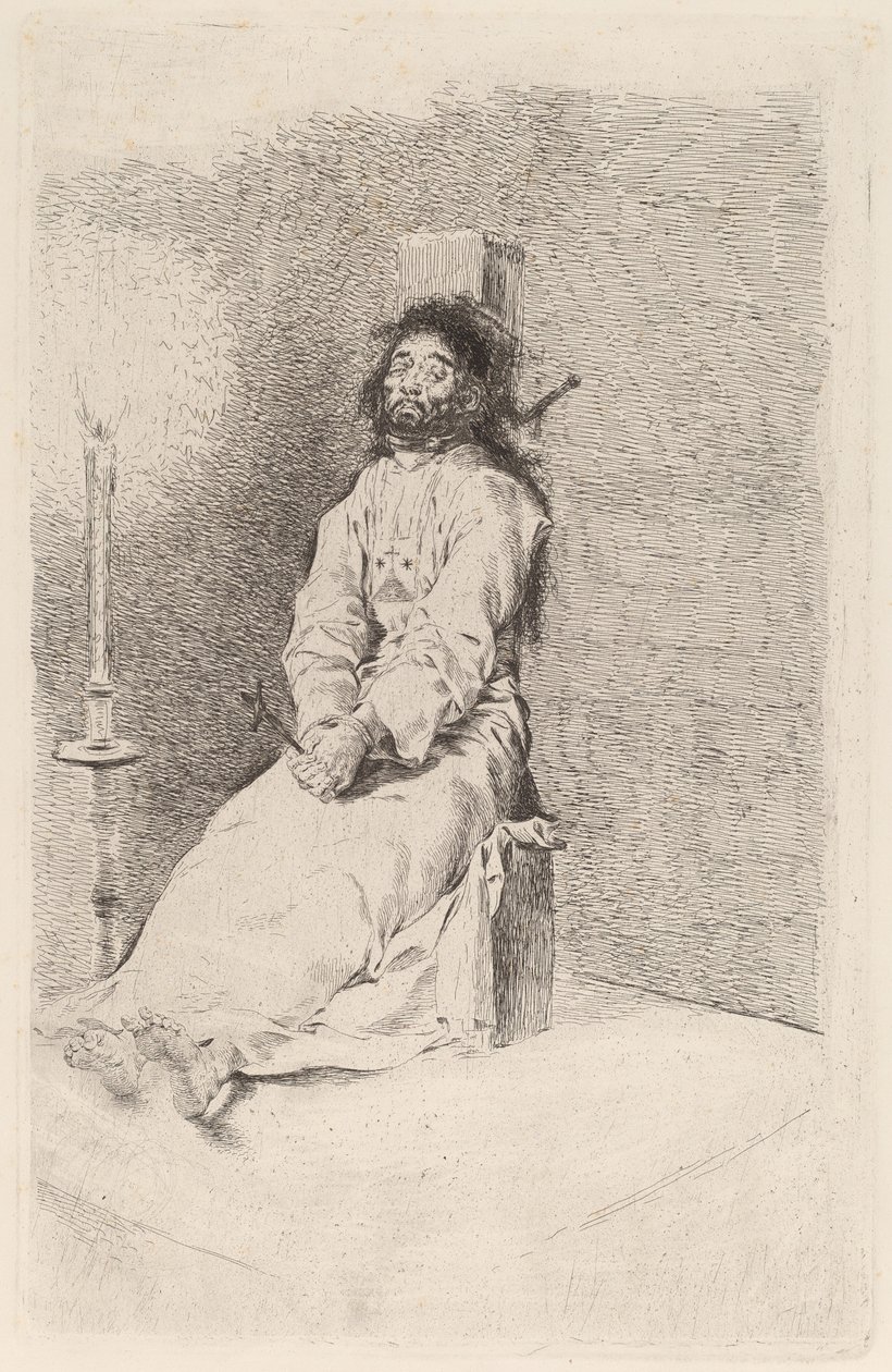 Der erdrosselte Mann von Francisco de Goya