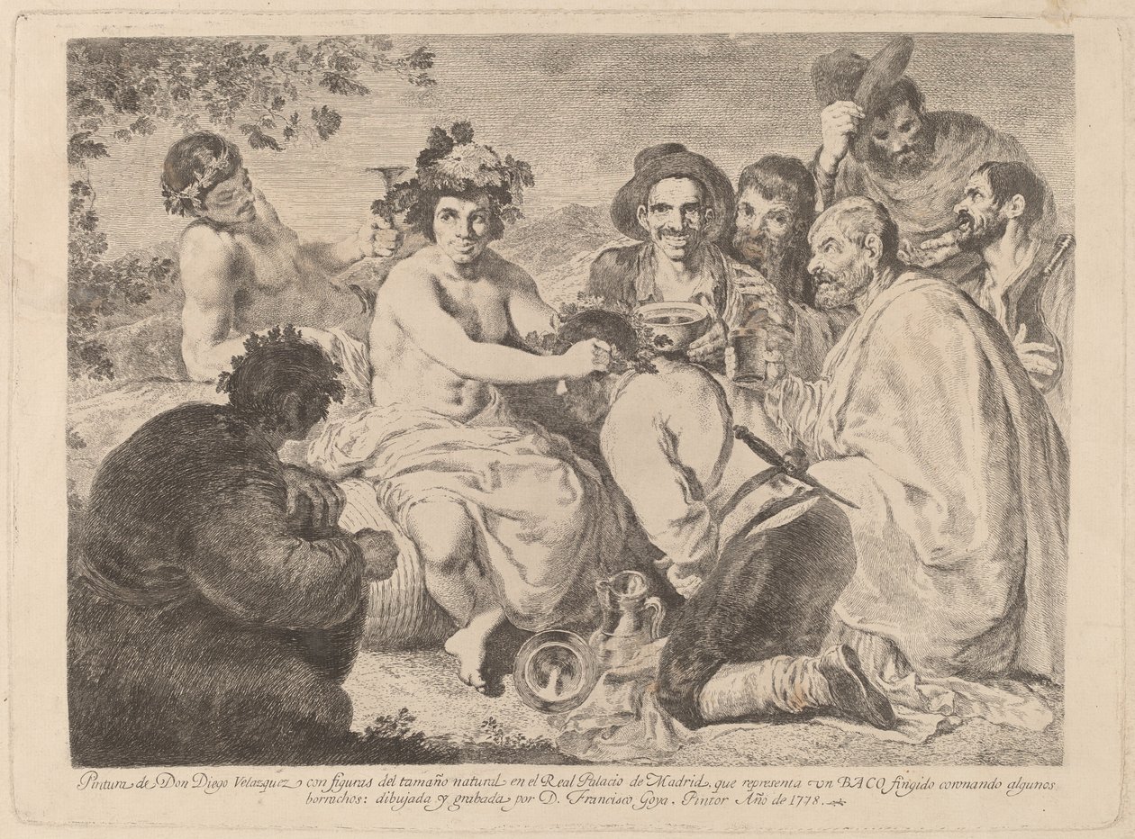 Bacchus von Francisco de Goya after Diego Velázquez