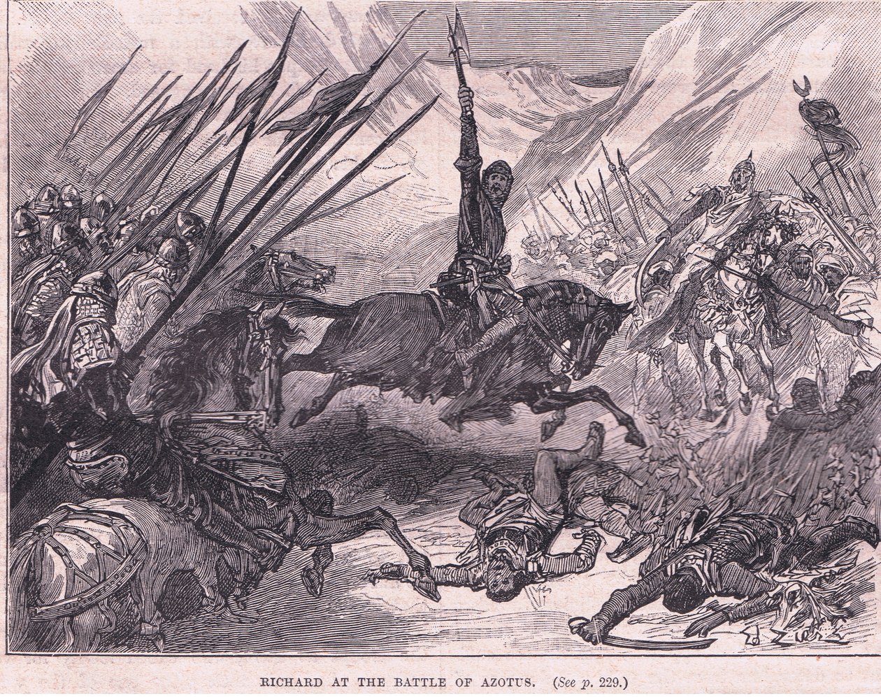 Richard in der Schlacht von Azotus 1191 n. Chr. von Francois Edouard Zier