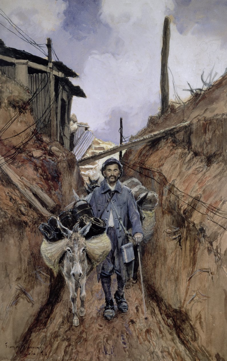 Der Esel, Somme, 1916 von Francois Flameng