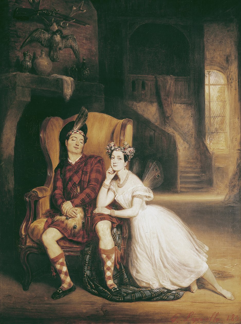 Marie (1804-84) und Paul Taglioni (1808-84) im Ballett 