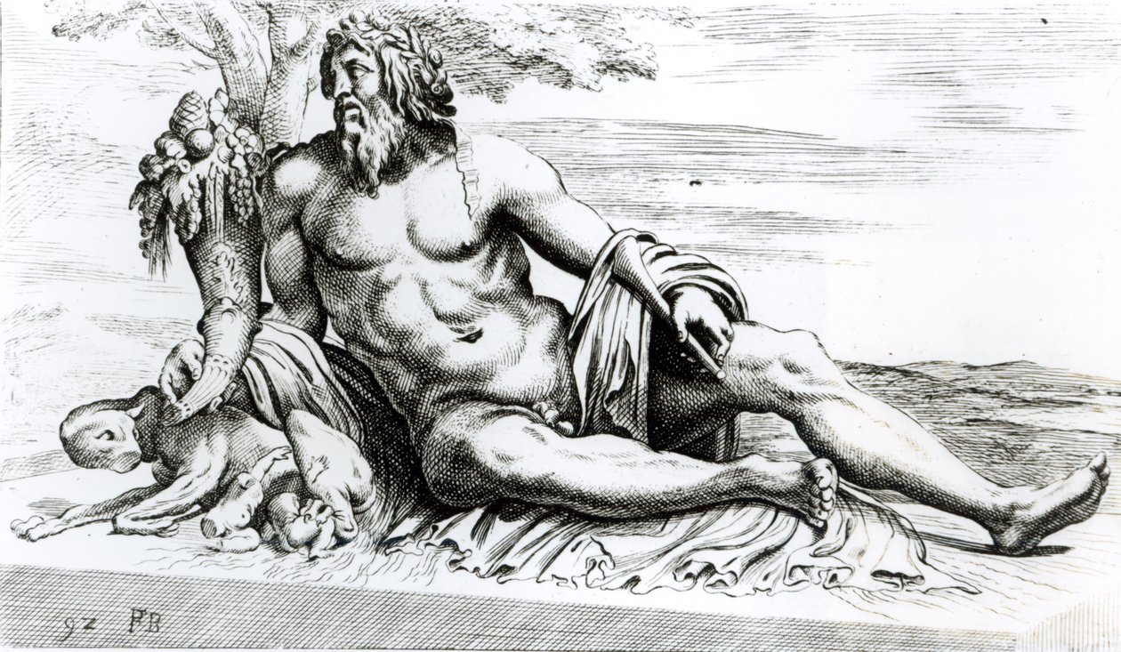 Fluss Tiber, ca. 1653 von Francois Perrier