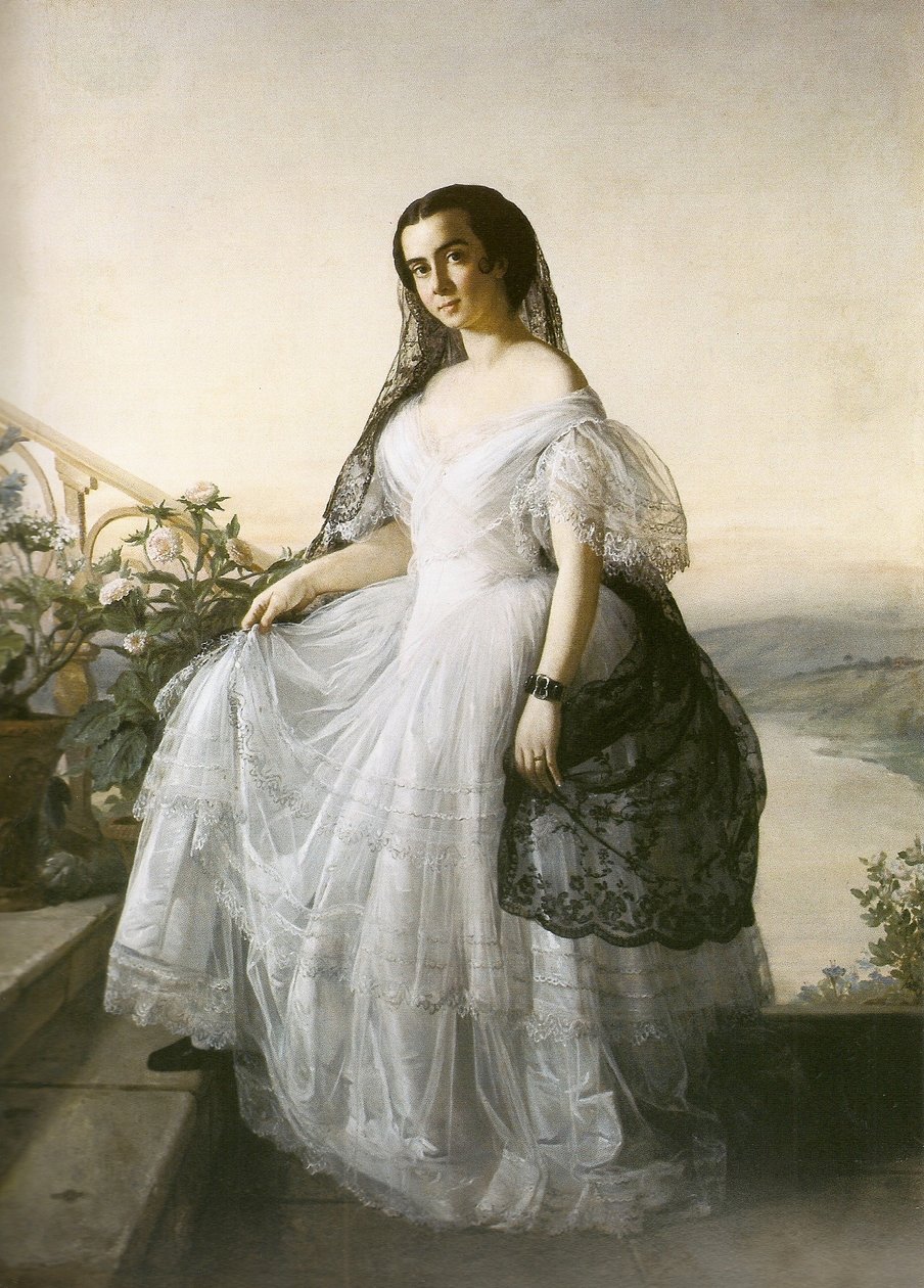 Porträt einer Frau von François Auguste Biard