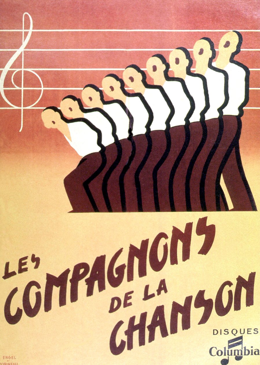 "Les Compagnons de la chanson" von Francois emile Popineau