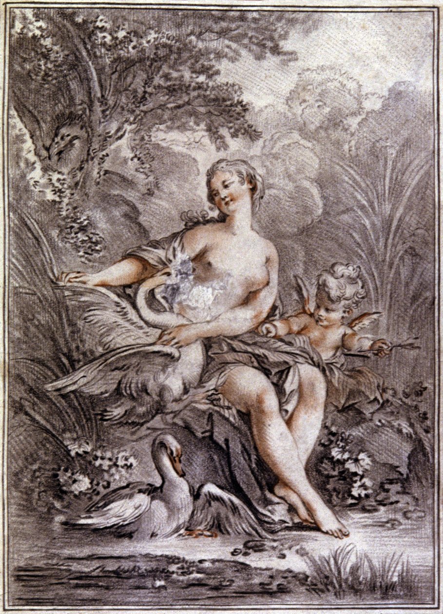 Leda und der Schwan von Francois (after) Boucher