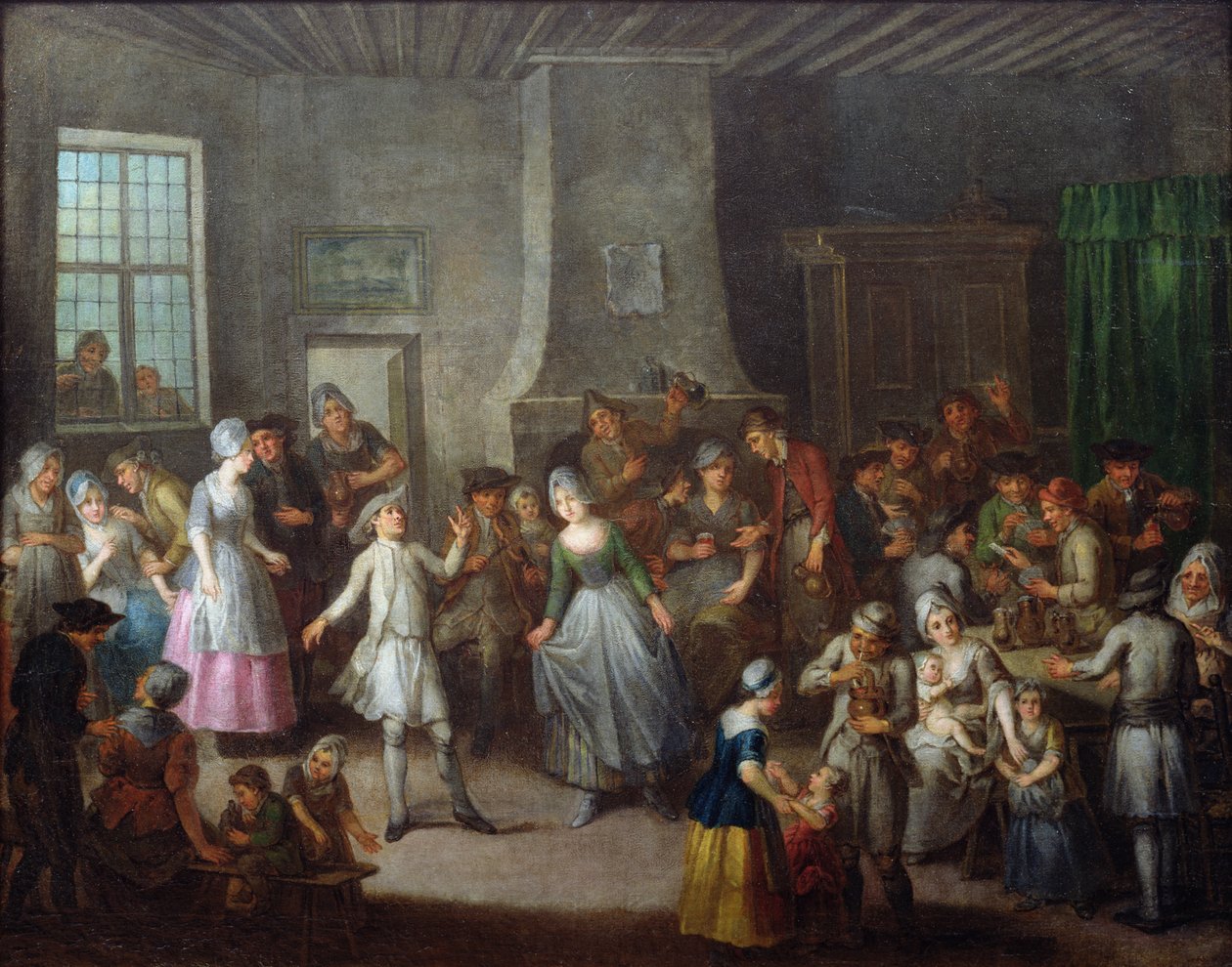 Innenansicht einer Taverne von Francois Aubert