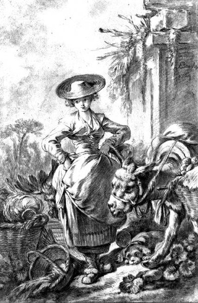 Auf dem Weg zum Markt von François Boucher