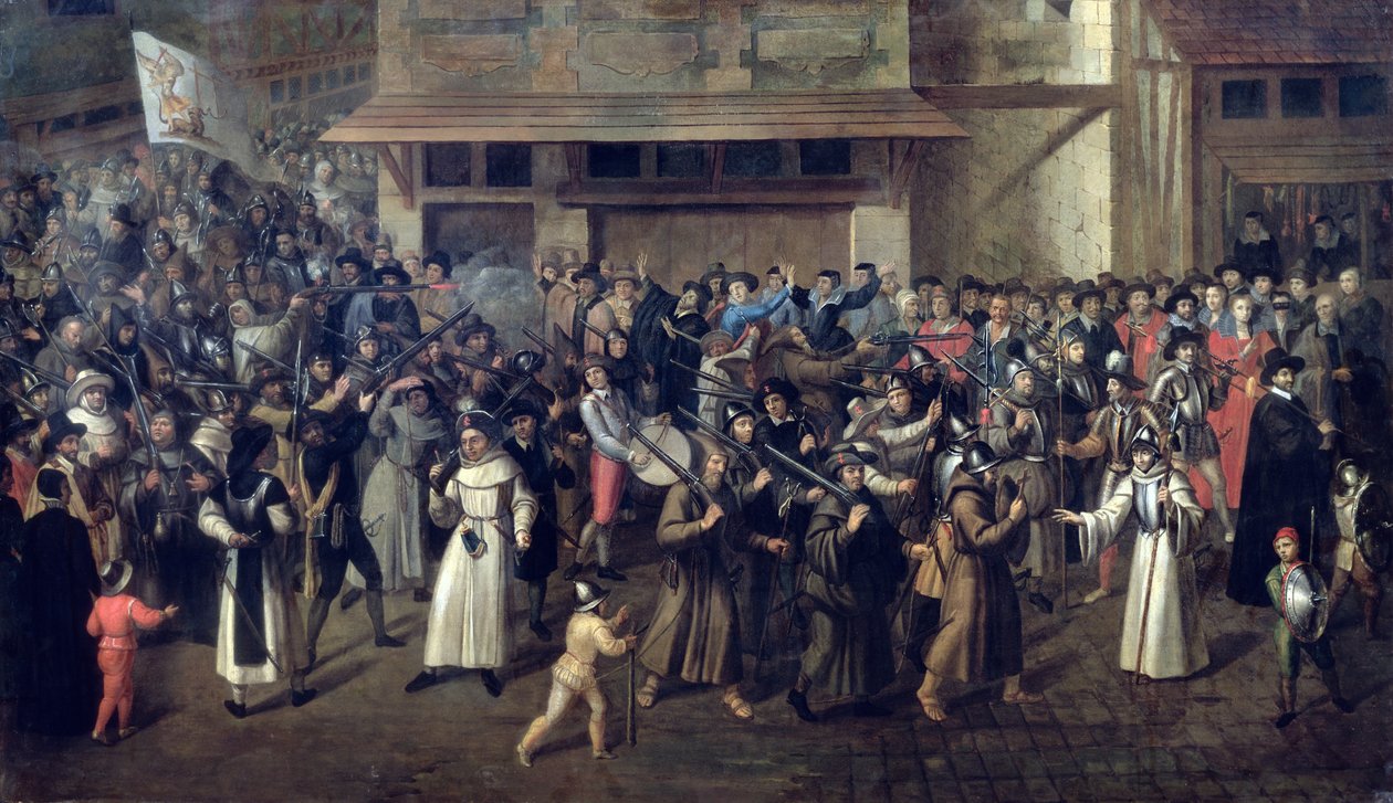 Prozession der Heiligen Liga, ca. 1590-93 von Francois Bunel