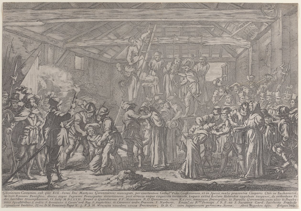 Die Märtyrer von Gorchum, 1630-87 von Francois Collignon