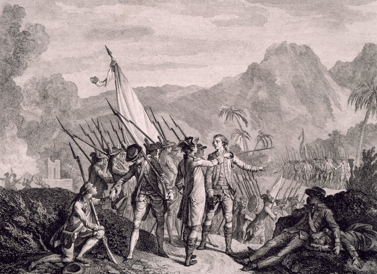 Französische Eroberung von Tobago von Francois Godefroy
