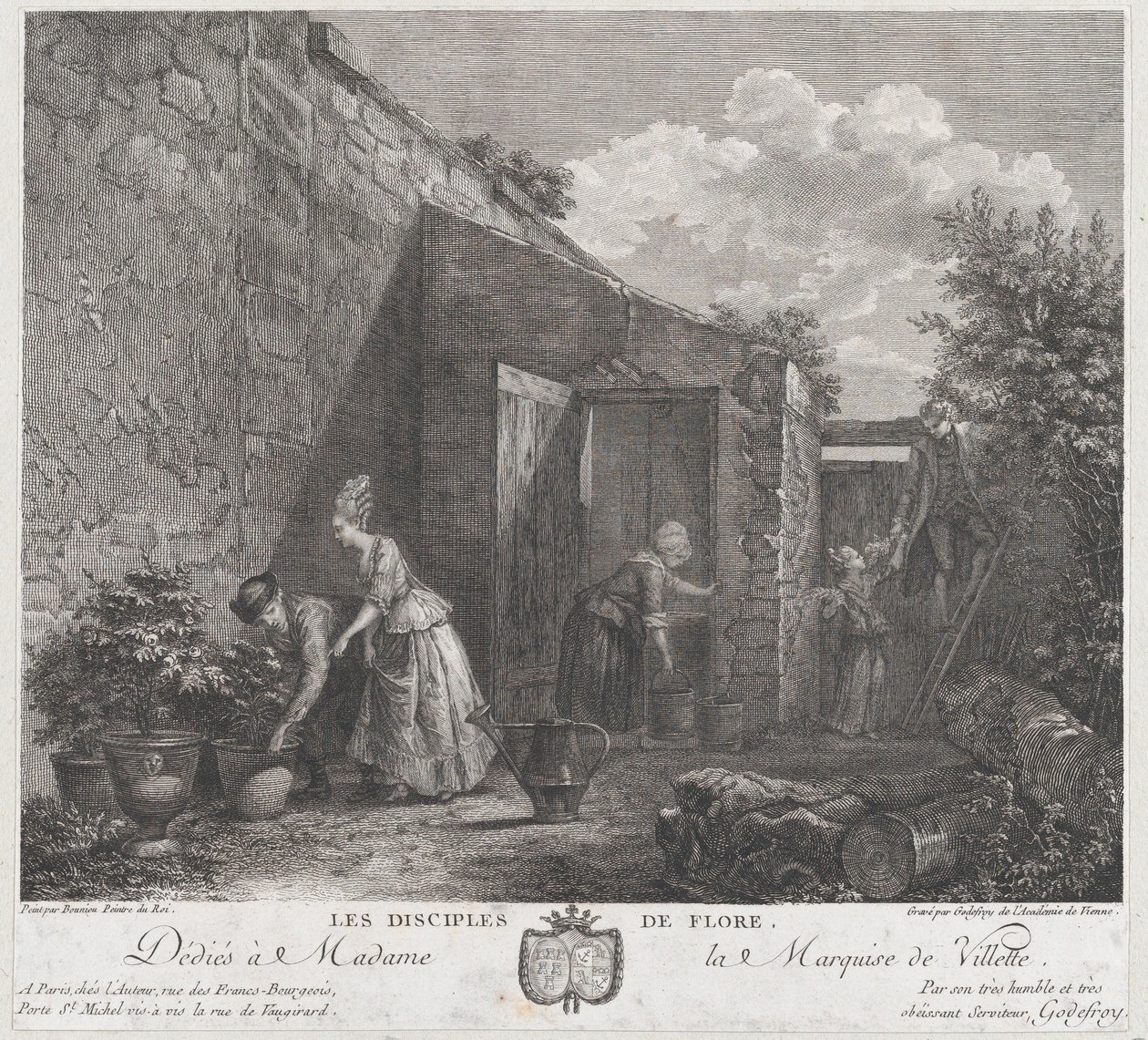 Die Jünger der Flora, 1778 von Francois Godefroy