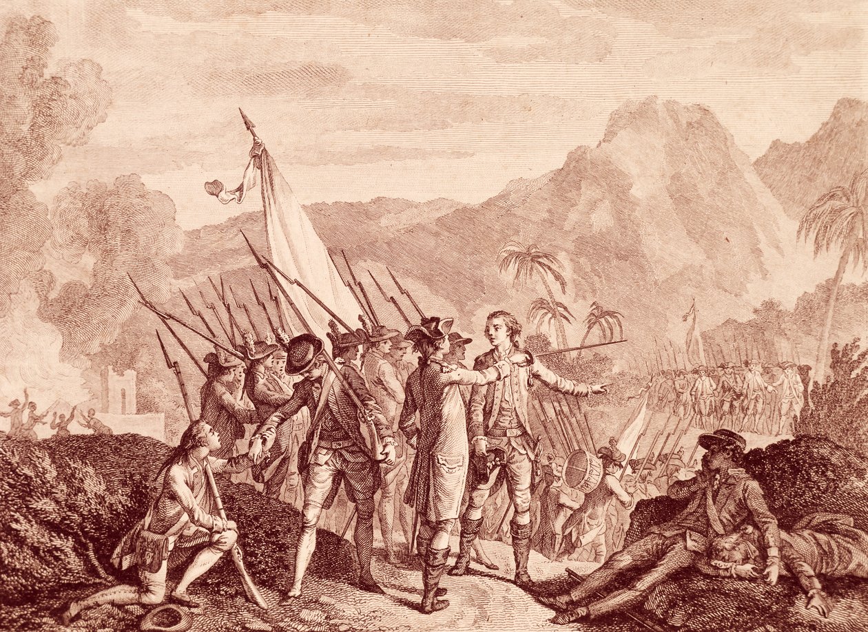 Die französische Eroberung von Tobago von Francois Godefroy