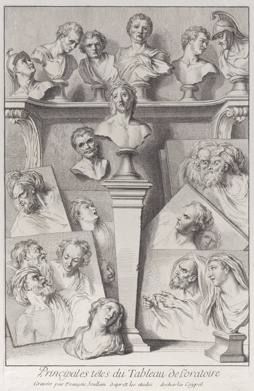 Köpfe nach dem Ecce Homo, 1720-78 von Francois Joullain