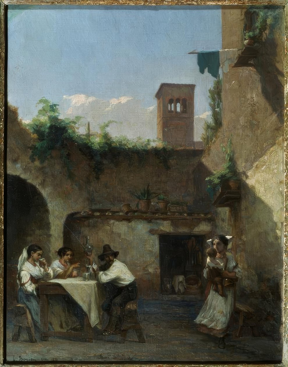 Rom, die Taverne von Francois Louis David Bocion