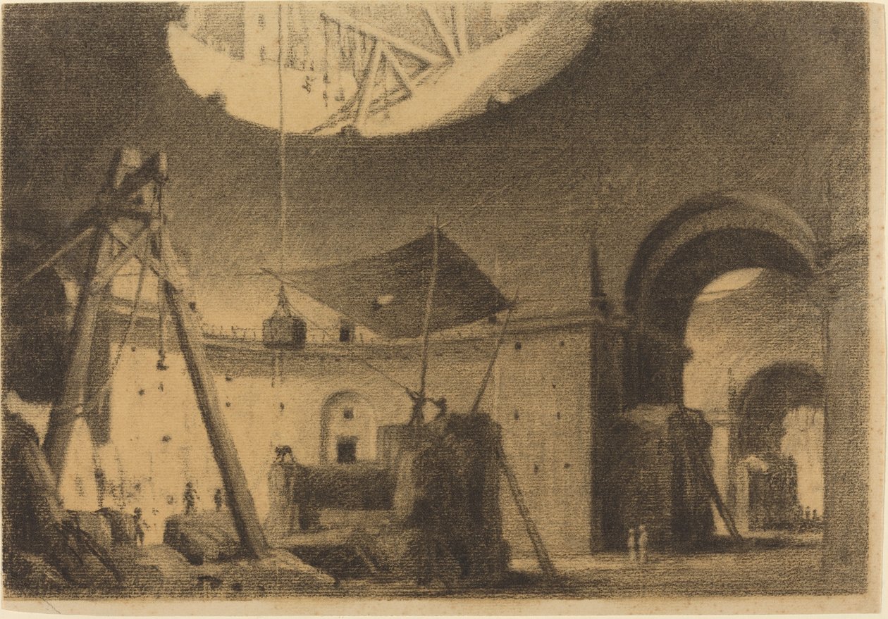 Reparatur einer Kuppel von Francois Marius Granet