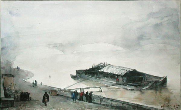Die Seine, 1843 von Francois Marius Granet