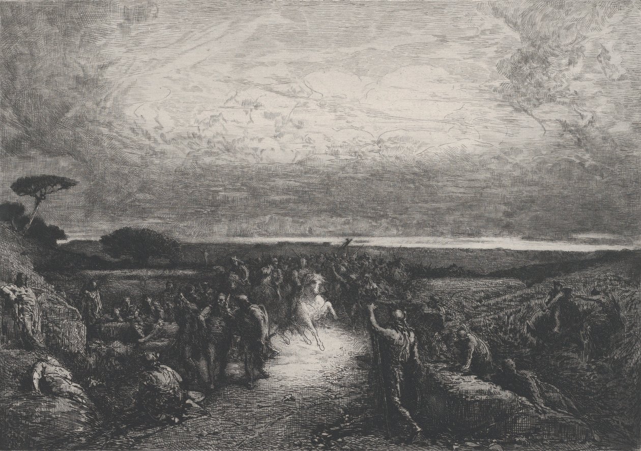 Kampagne von Rom, 19. Jahrhundert von Francois Nicolas Chifflart