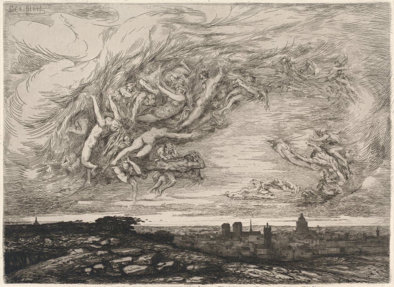 Cholera in Paris von Francois Nicolas Chifflart