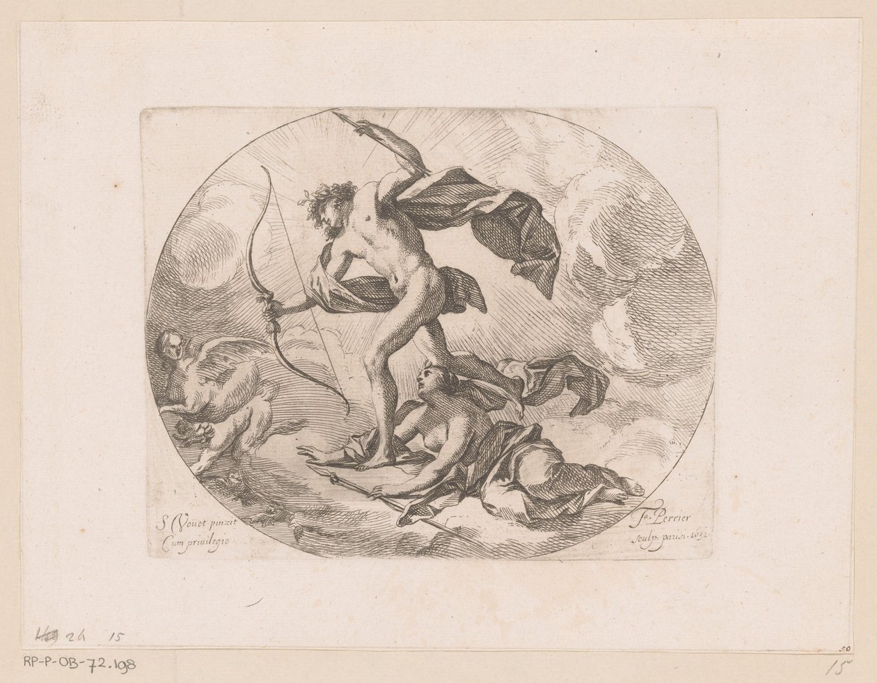 Apollo und Diana jagen auf Harpyien von Francois Perrier