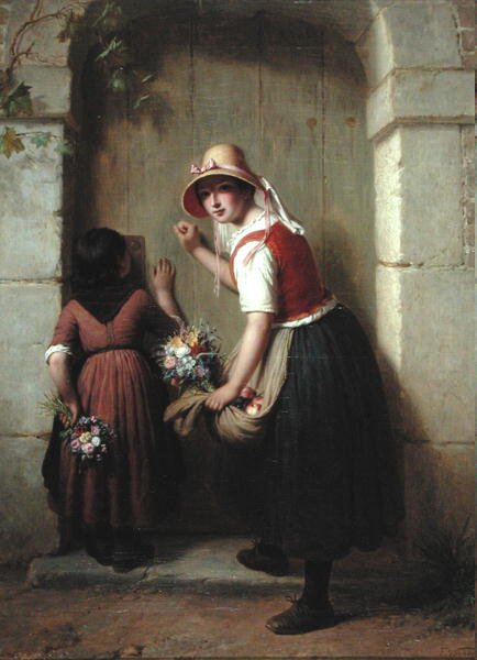 Die Blumenverkäuferinnen von Francois Verheyden