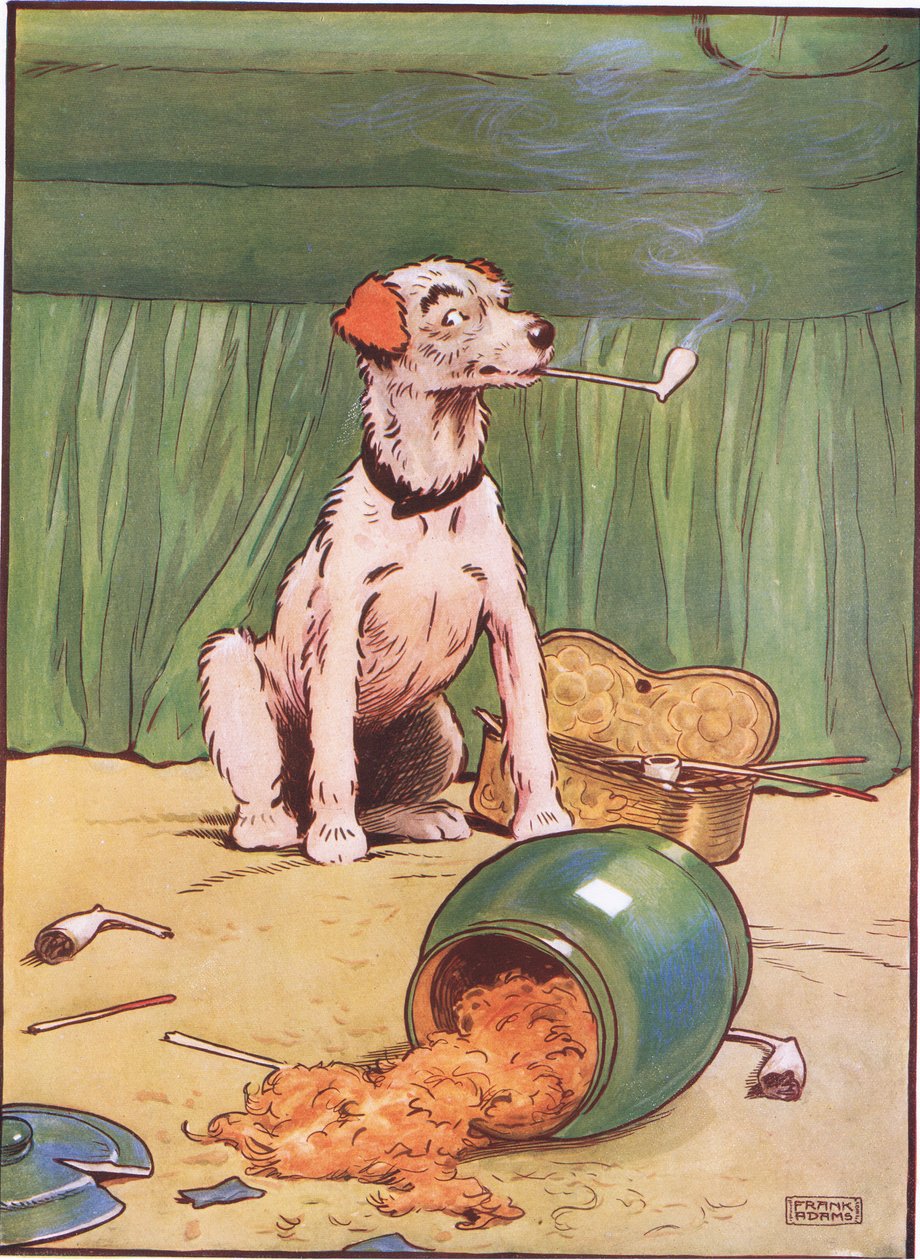 Als sie zurückkam, rauchte er eine Pfeife, 1930er Jahre von Frank Adams