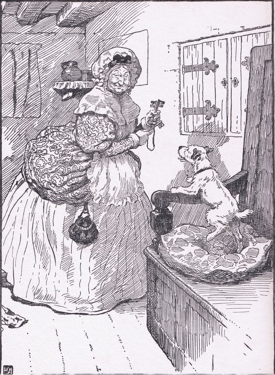 Alte Mutter Hubbard ging zum Schrank, 1930er Jahre von Frank Adams