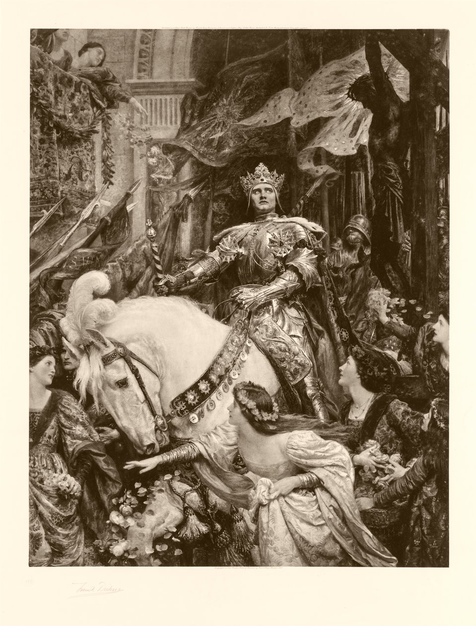 Zwei Kronen (Fotogravur) von Frank Dicksee