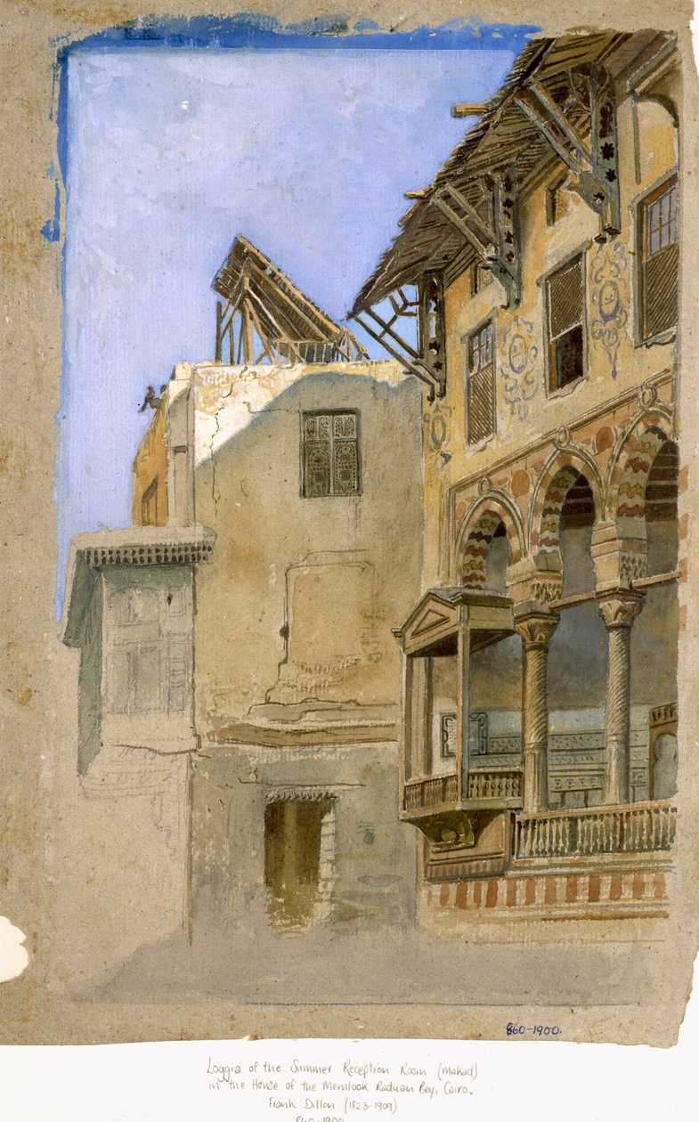 Haus von Memlook Radnau bey, Kairo, 1870 von Frank Dillon