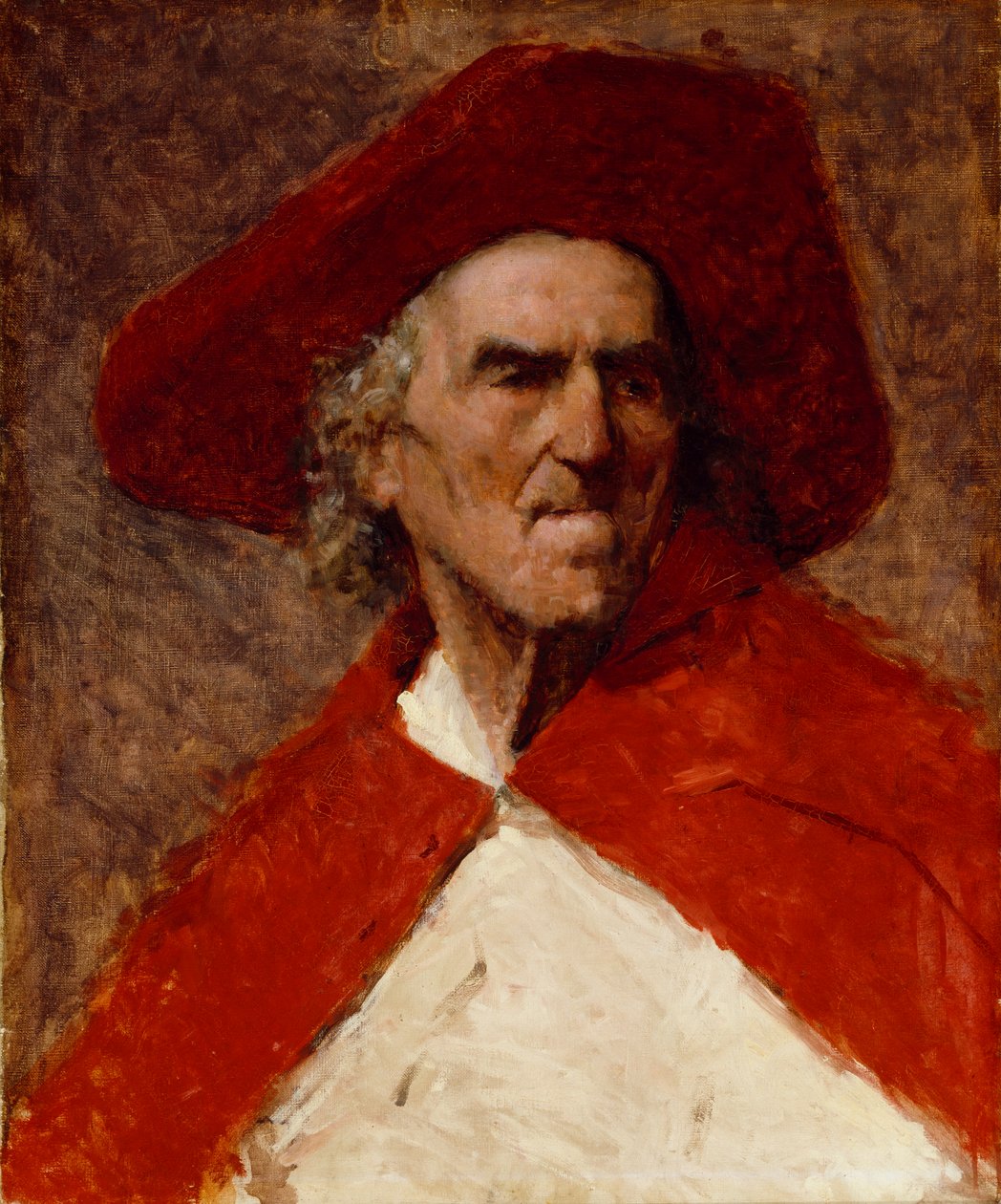 Mann mit rotem Hut von Frank Edwin Scott
