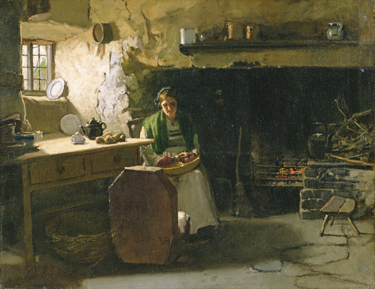 Kartoffelschälen von Frank Holl