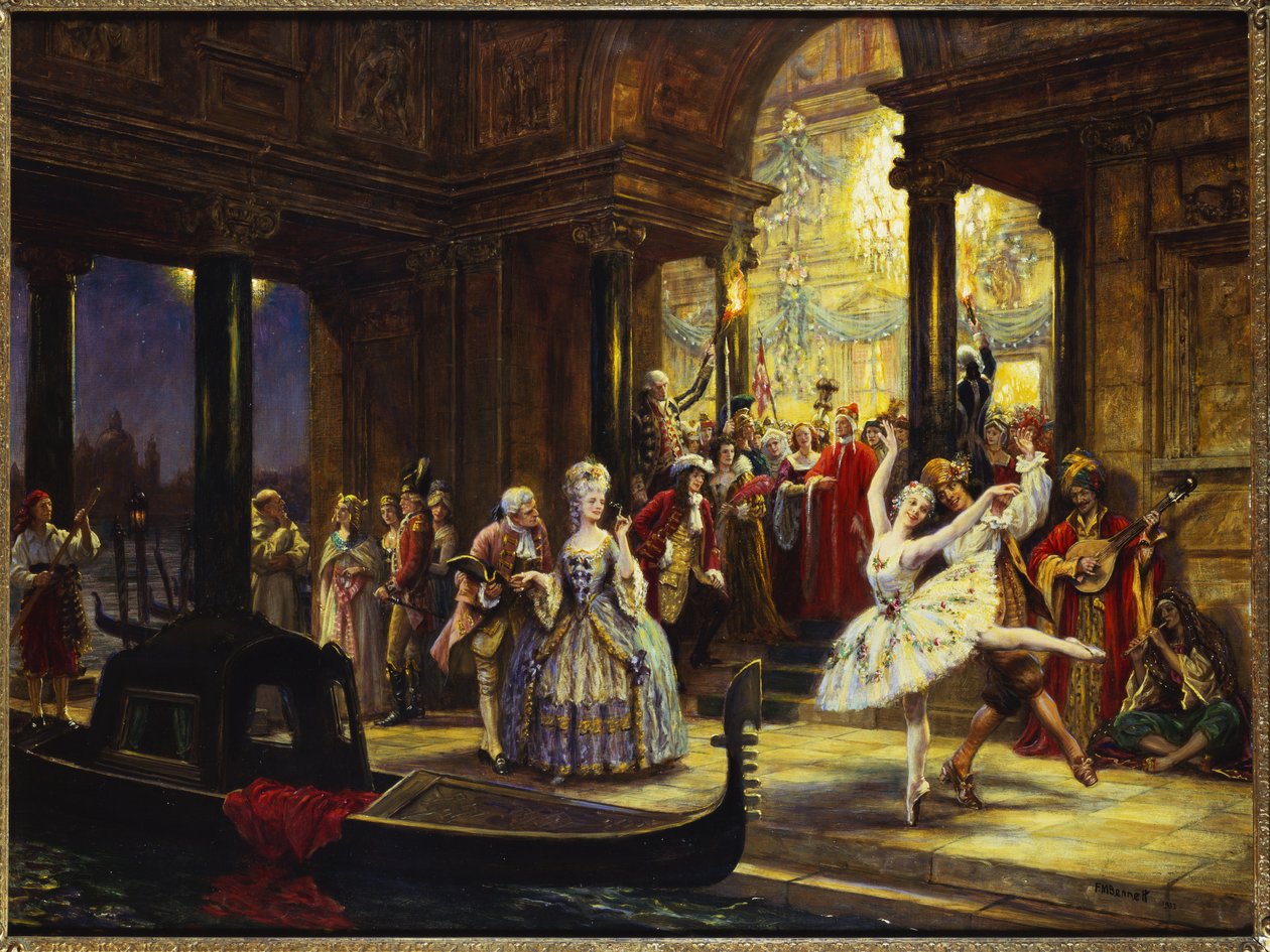 Der Maskenball, Venedig von Frank Moss Bennett