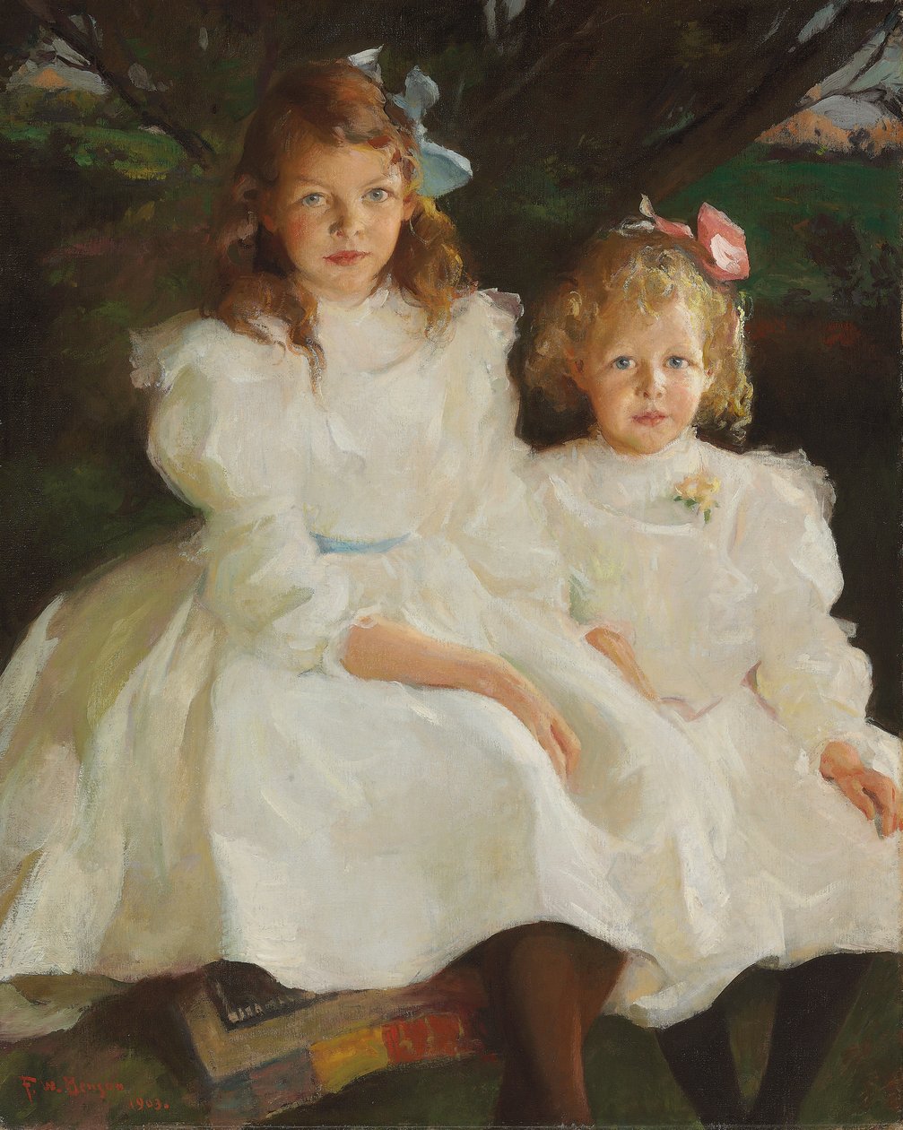 Zwei kleine Mädchen von Frank Weston Benson