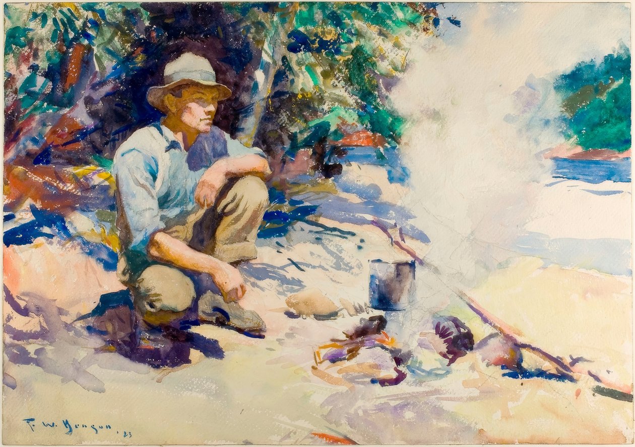 Wasser im Kessel kochen von Frank Weston Benson