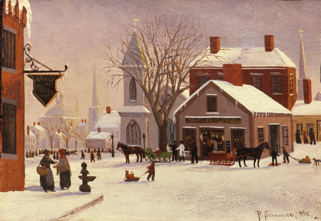 Weihnachten in Connecticut, 1880 von Franklin Stanwood
